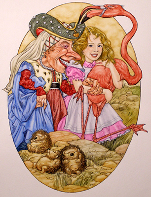 K  .    .  . Alice in Wonderland. Croquet.