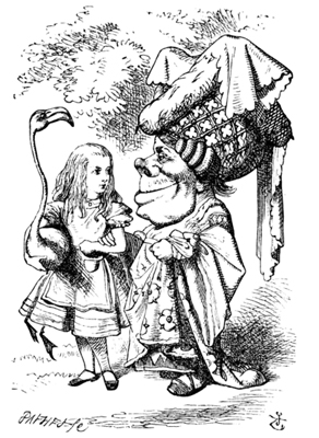 K  .    .  . Alice in Wonderland. Croquet.