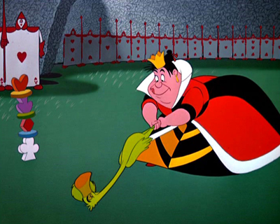 .   . K  .    .  . Alice in Wonderland. Croquet.