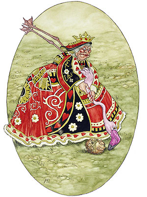 . K  .    .  . Alice in Wonderland. Croquet.