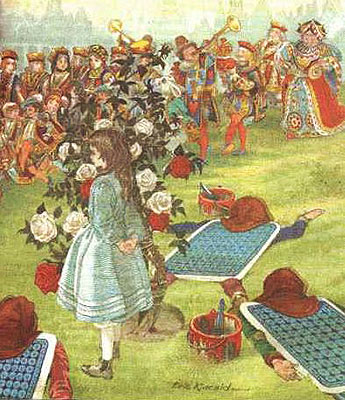 K  .    .  . Alice in Wonderland. Croquet.