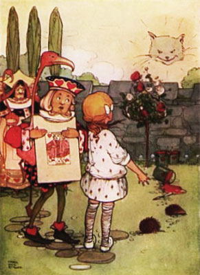 K  .    .  . Alice in Wonderland. Croquet.