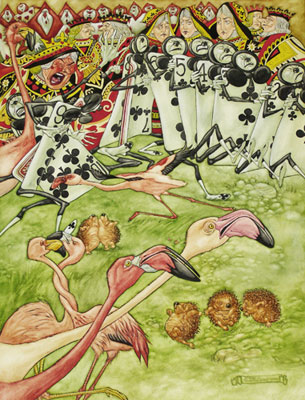 K  .    .  . Alice in Wonderland. Croquet.
