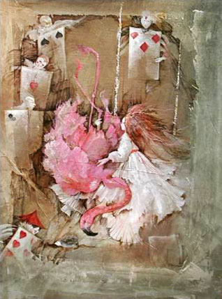 K  .    .  . Alice in Wonderland. Croquet.