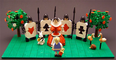 . K  .    .  . Alice in Wonderland. Croquet.