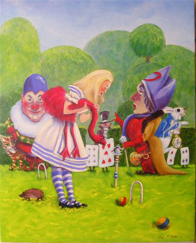 The Croquet Match. Alice in Wonderland. Croquet.