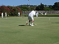 Croquet. Peter Johnson in action, Eastern Province Highlander, South Africa, 2010.