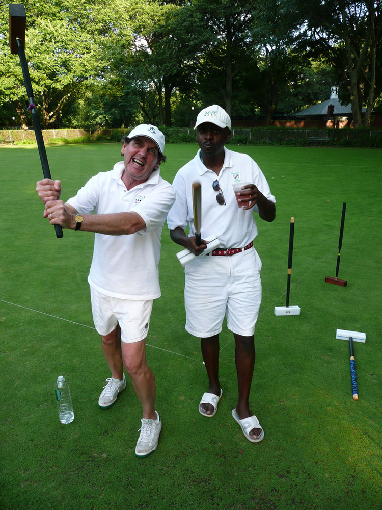 Croquet. Nobody likes it when the photographer takes too many pictures! This picture was taken at the New York Croquet Club, in New York City, USA. .